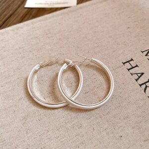 Elegant Silver Hoop Earrings